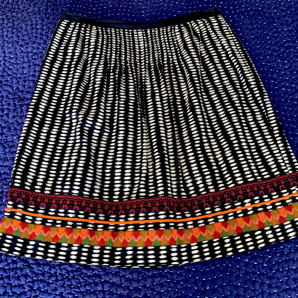 Fun embroidered lined cotton skirt